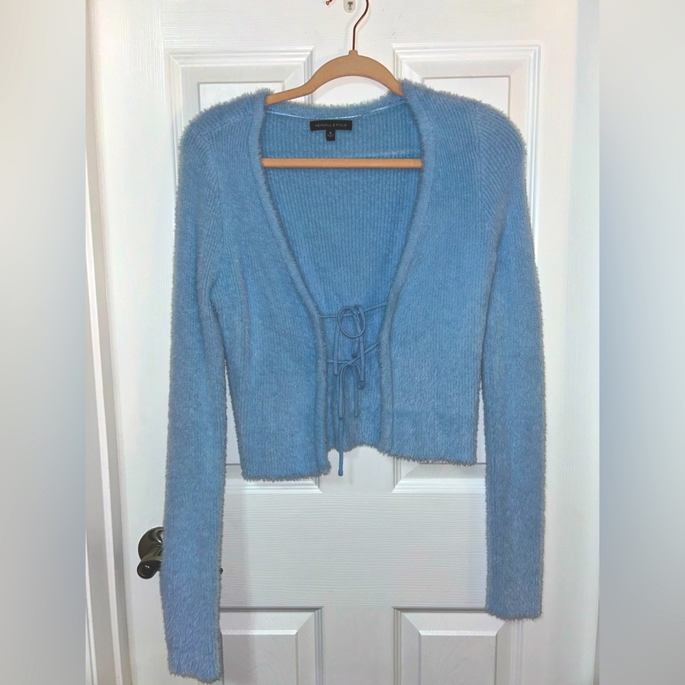 Pacsun Kendall & Kylie Double Tie Fuzzy Cardigan